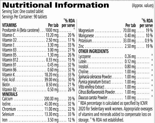 Herbalife Formula 2 Multivitamin Mineral & Herbal Tablets Plus - prepared product