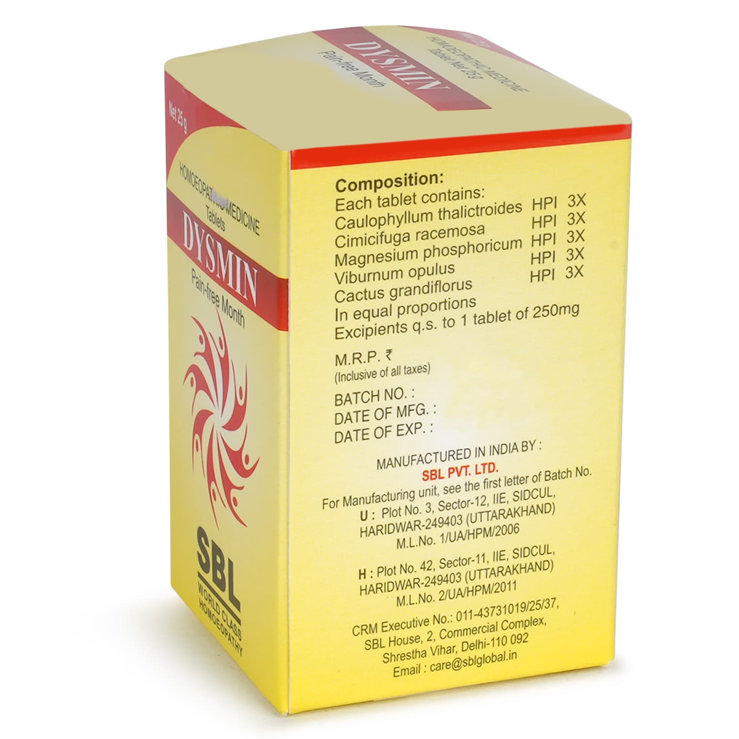SBL Dysmin Tablets - 25GM image 5