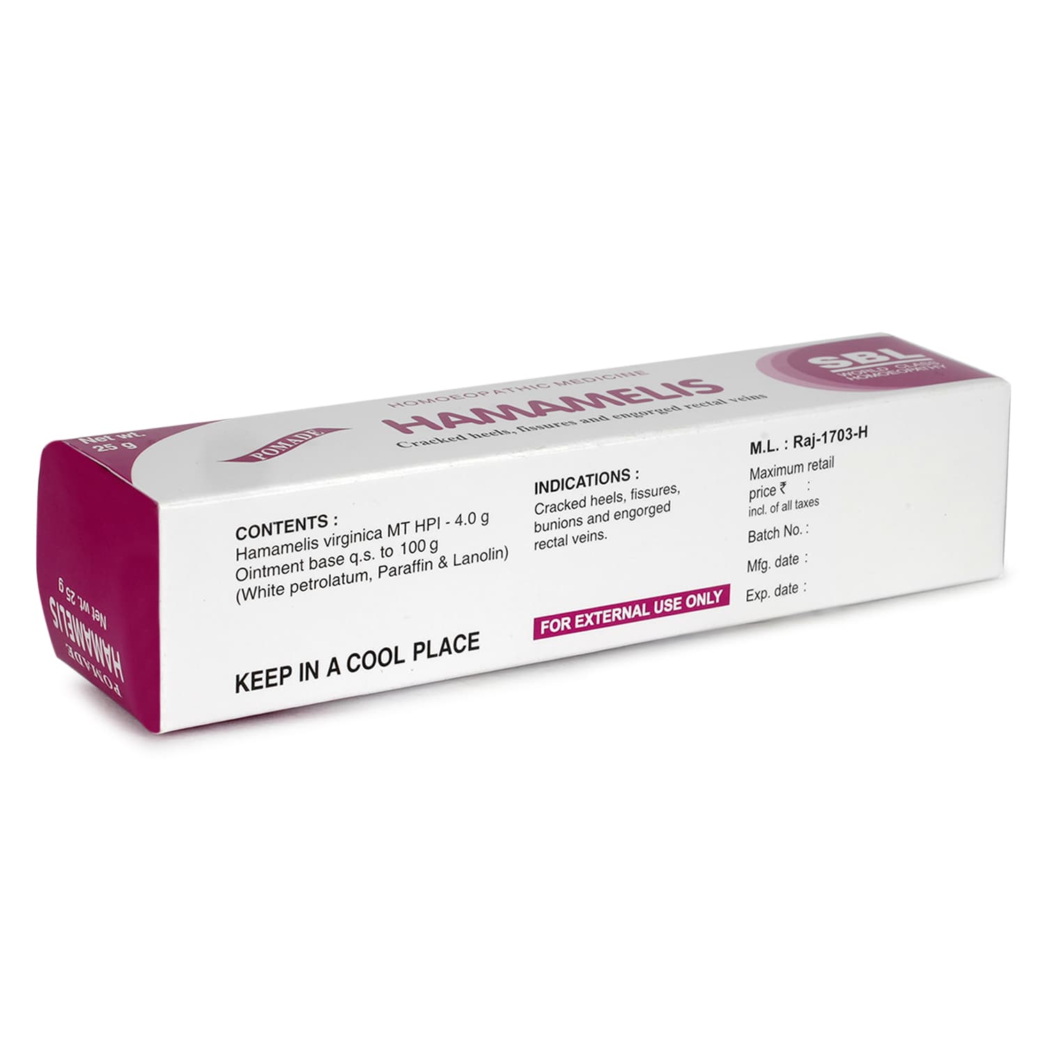 SBL Hamamelis Ointment - 25GM image 2