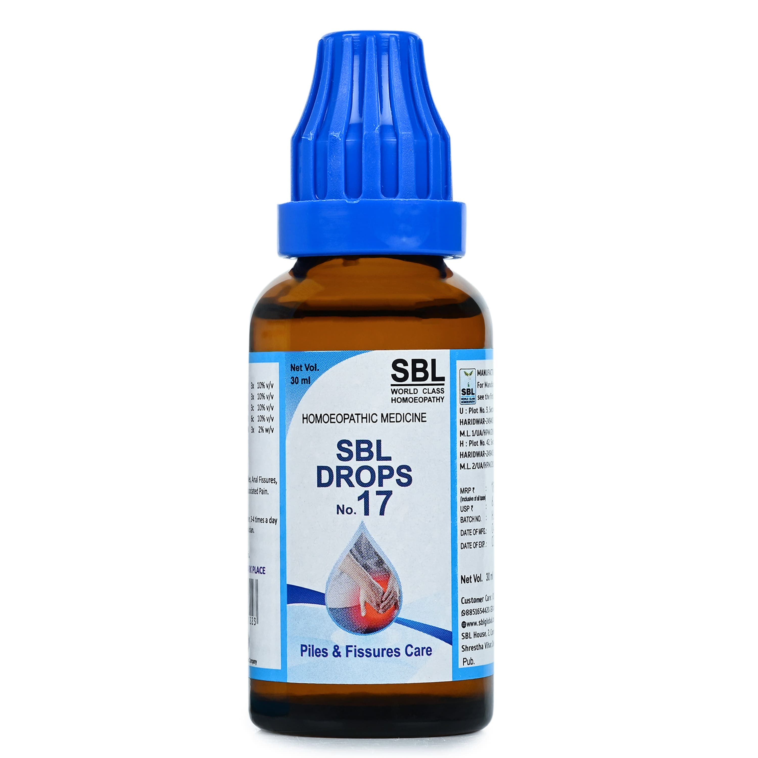 SBL Drops No.-17-(Piles & F Care) - 30ML image 3