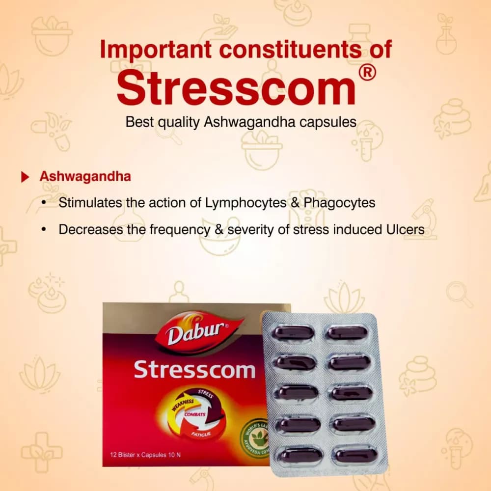 Dabur Stresscom Capsules (120caps) image 4
