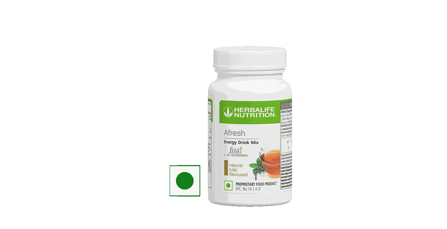Herbalife Afresh Energy Drink Mix Natural Tulsi 50g