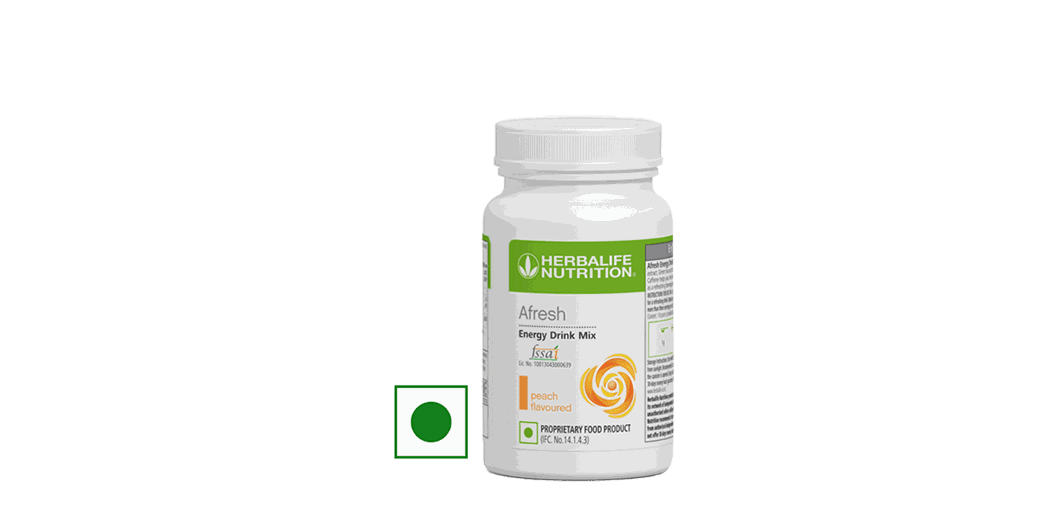 Herbalife Afresh Energy Drink Mix Natural Peach 50g